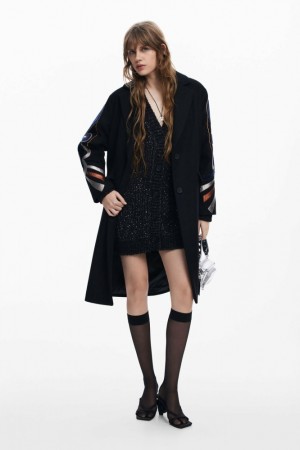 Abrigos Desigual Coat with printed sleeves Mujer | 3205781-DU