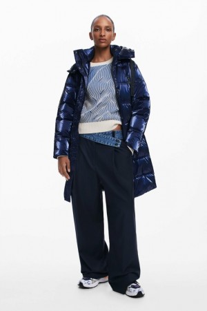 Abrigos Desigual Long iridescent padded Mujer | 5971306-MJ