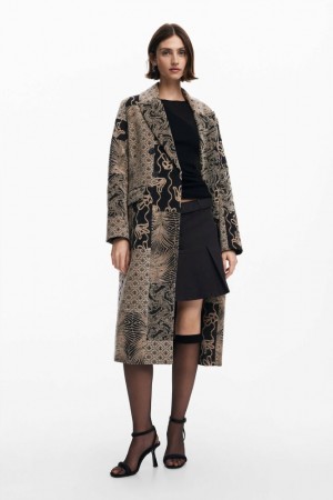 Abrigos Desigual Long patch Mujer | 6342071-HZ