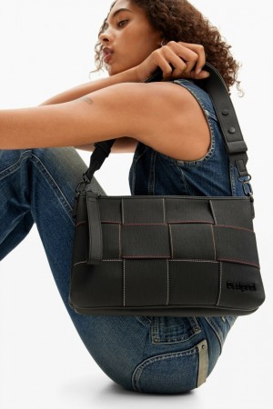 Bolsas Hombro Desigual Braided M with topstitching Mujer | 8297540-BD