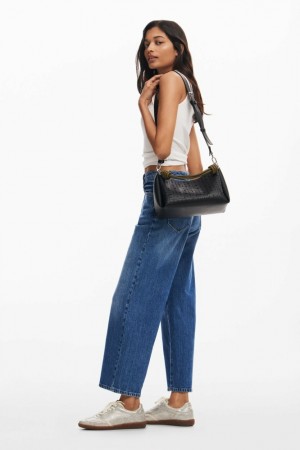 Bolsas Hombro Desigual Embossed Mujer | 2417586-CY