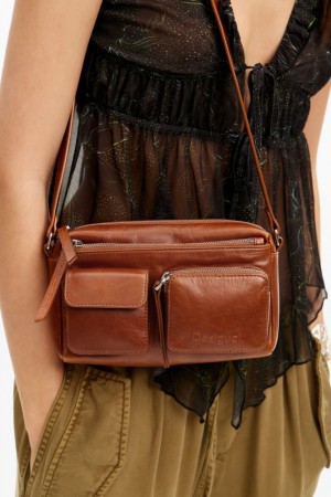 Bolsas Piel Desigual S leather pockets crossbody Mujer | 8209461-GW