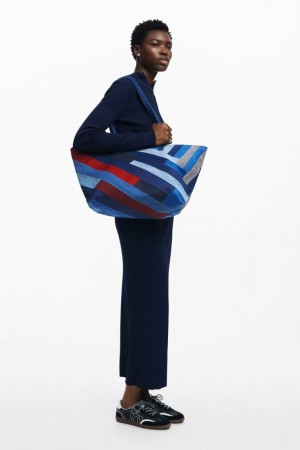 Bolso Tote Desigual Denim with stripes Mujer | 2495306-AG