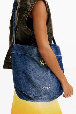 Bolso Tote Desigual Reversible denim shopper L Mujer | 4690513-DC