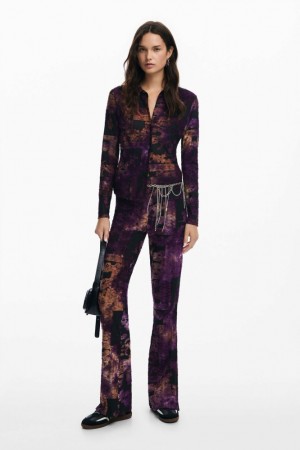 Camisa Manga Larga Desigual Faded shirt Mujer | 7501968-HV