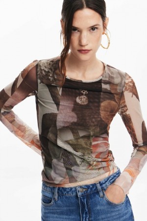 Camisa Manga Larga Desigual Floral print Mujer | 4589617-TL