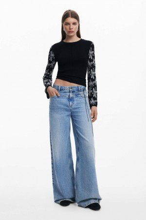 Camisa Manga Larga Desigual Lettering sleeve Mujer | 1368574-IU