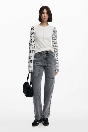 Camisa Manga Larga Desigual Oversized knit cardigan Mujer | 9807415-BZ