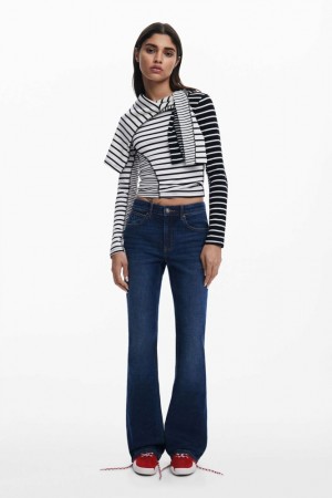 Camisa Manga Larga Desigual Striped Mujer | 6032954-NO