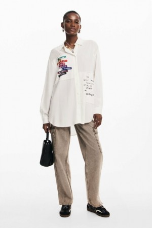Camisas Desigual Letter print Mujer | 4695782-UP
