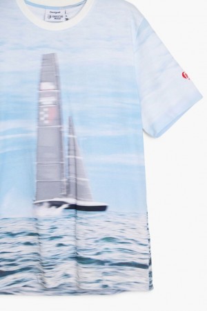 Camiseta Desigual American Magic Sailboat Hombre | 0942168-DS