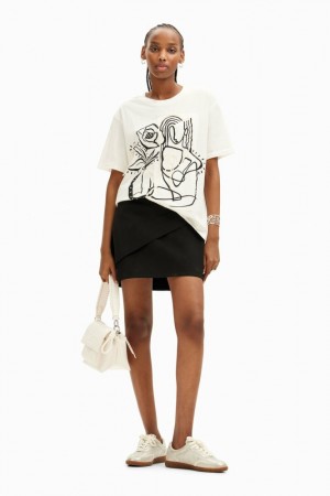 Camiseta Desigual Arty illustration Mujer | 0216493-PH