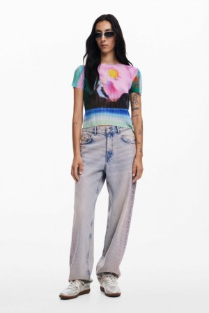 Camiseta Desigual Faded landscape Mujer | 9610324-YP