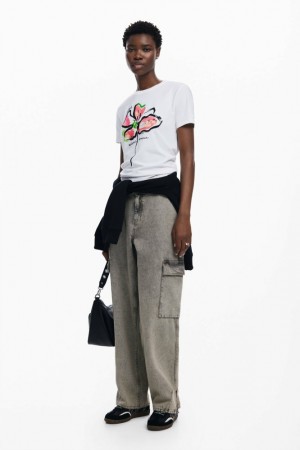 Camiseta Desigual Flower Mujer | 1975468-QZ