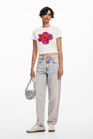 Camiseta Desigual Flower Mujer | 5360289-IH