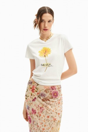 Camiseta Desigual Flower illustration Mujer | 0782645-HC