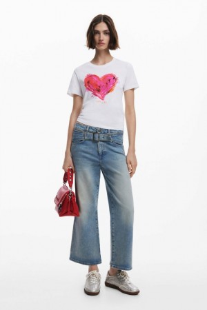 Camiseta Desigual Heart Mujer | 4537096-ZL