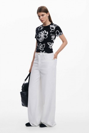 Camiseta Desigual Large flower Mujer | 0819653-DZ