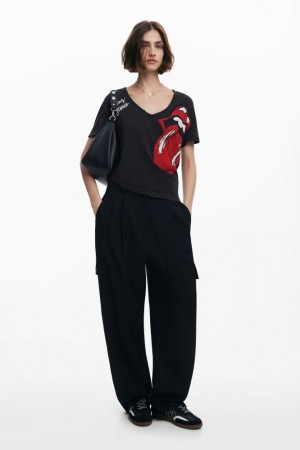 Camiseta Desigual Rhinestone The Rolling Stones Mujer | 3724859-IB