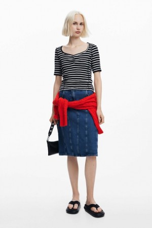 Camiseta Desigual Striped Mujer | 6531870-BH