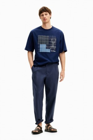 Camiseta Desigual central patch Hombre | 4157036-JR