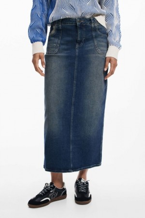 Falda Desigual Denim midi Mujer | 2706984-RG