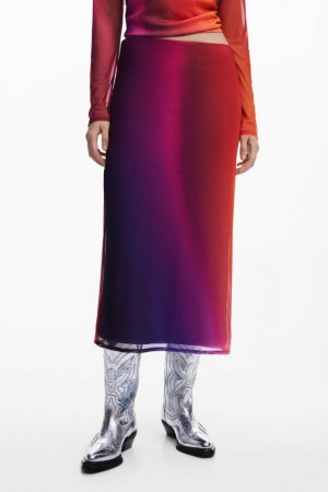Falda Desigual Gradient pencil Mujer | 6542319-YE
