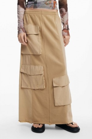 Falda Desigual Long cargo knit Mujer | 9482157-KI