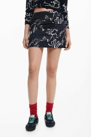 Falda Desigual Mini with lettering Mujer | 6934715-ZD