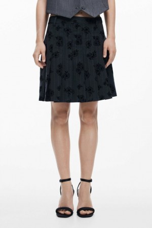 Falda Desigual Pleated print Mujer | 0381729-FM