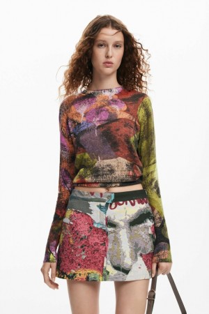 Falda Desigual Short floral M. Christian Lacroix Mujer | 4785096-ML