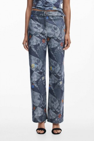Pantalon Desigual Patchwork Mujer | 8956032-YN