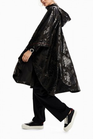 Ponchos Desigual Logo hooded raincoat Mujer | 0732986-TL