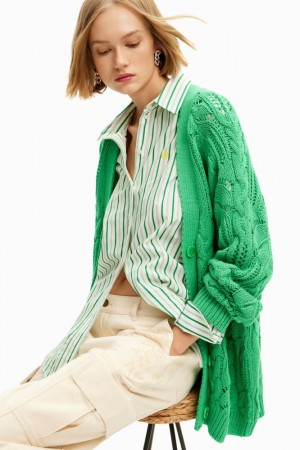 Suéteres Desigual Oversize openwork cardigan Mujer | 5196248-AS
