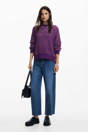 Suéteres Desigual Striped knit Mujer | 8519402-OH