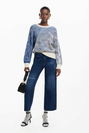 Suéteres Desigual Two-tone knit Mujer | 9243580-TL