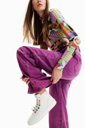 Tenis Desigual Rainbow lace high-top Mujer | 3872691-TG