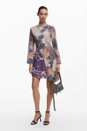 Vestido Desigual Asymmetric printed Mujer | 6710524-LZ