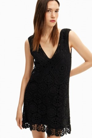 Vestido Desigual Crochet short Mujer | 3271594-QA