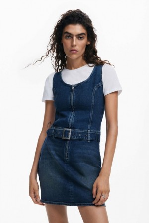 Vestido Desigual Denim belt Mujer | 2158906-QO
