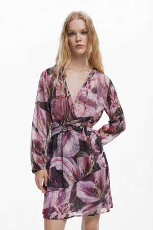 Vestido Desigual Flowy orchid Mujer | 0796138-HU