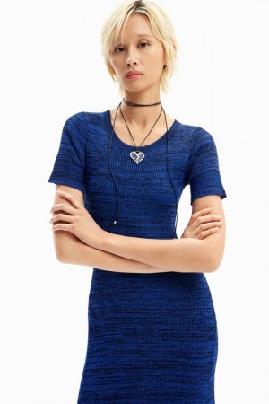 Vestido Desigual Long mottled ribbed Mujer | 6130798-CZ