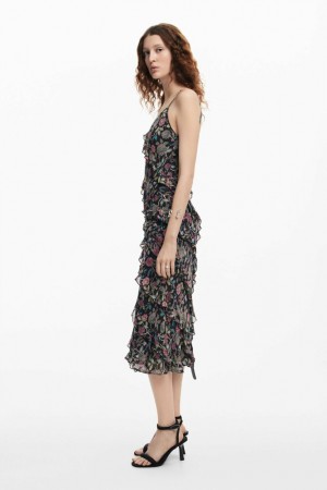 Vestido Desigual Midi with ruffles Mujer | 6931402-EZ