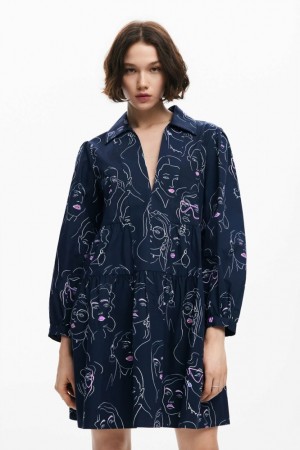 Vestido Desigual Mini with faces Mujer | 8519643-MX