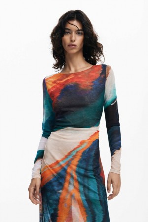Vestido Desigual Printed Mujer | 3291785-OY