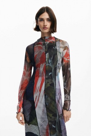 Vestido Desigual Printed tulle midi Mujer | 9107382-LK