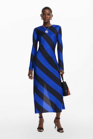 Vestido Desigual Striped midi Mujer | 5012397-YA